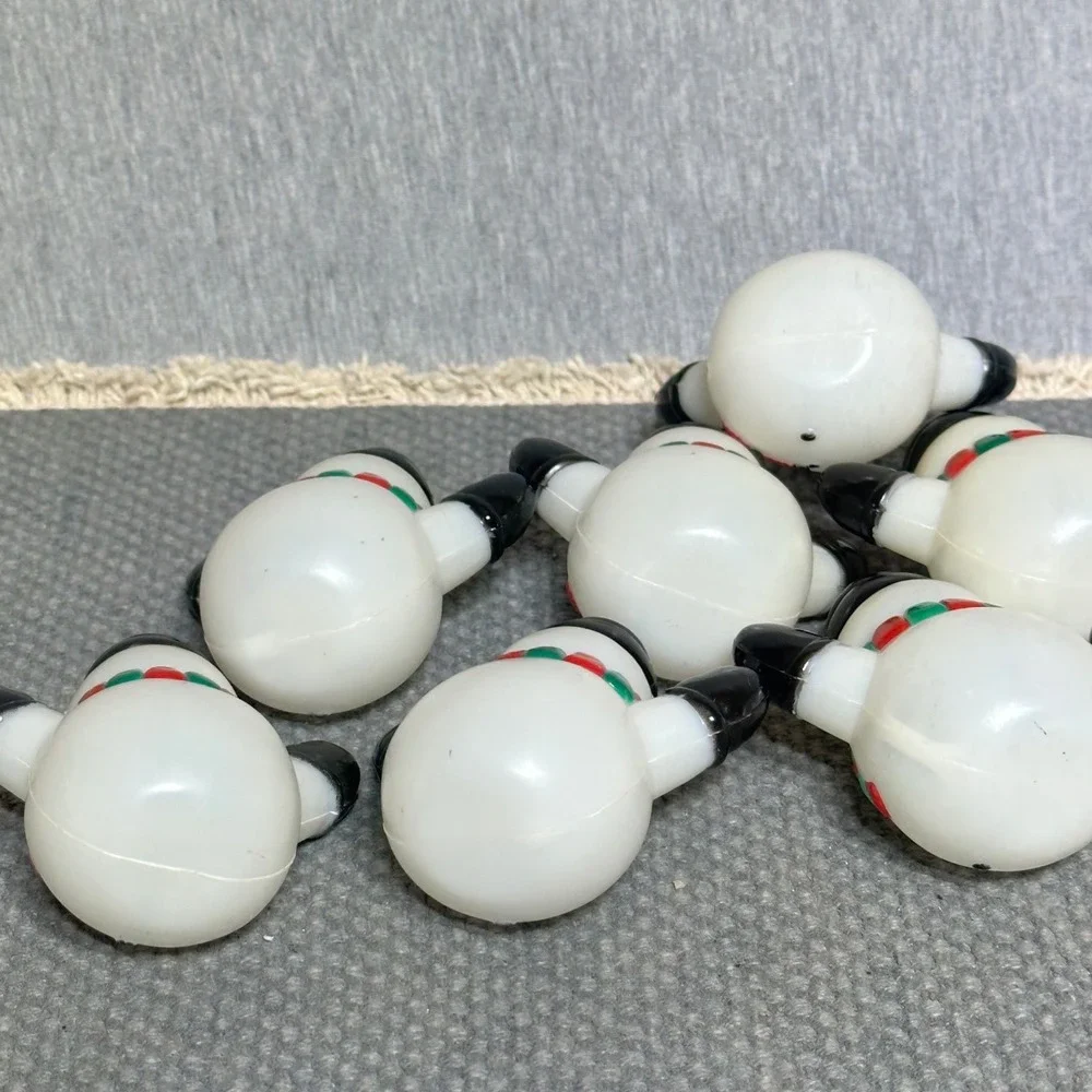 Lot of 10 Vintage Snowman Blow Mold Christmas Light Covers Red Green Scarf Hat